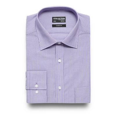The Collection Purple striped regular fit shirt